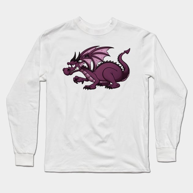 Cartoon Dragon Long Sleeve T-Shirt by TheMaskedTooner